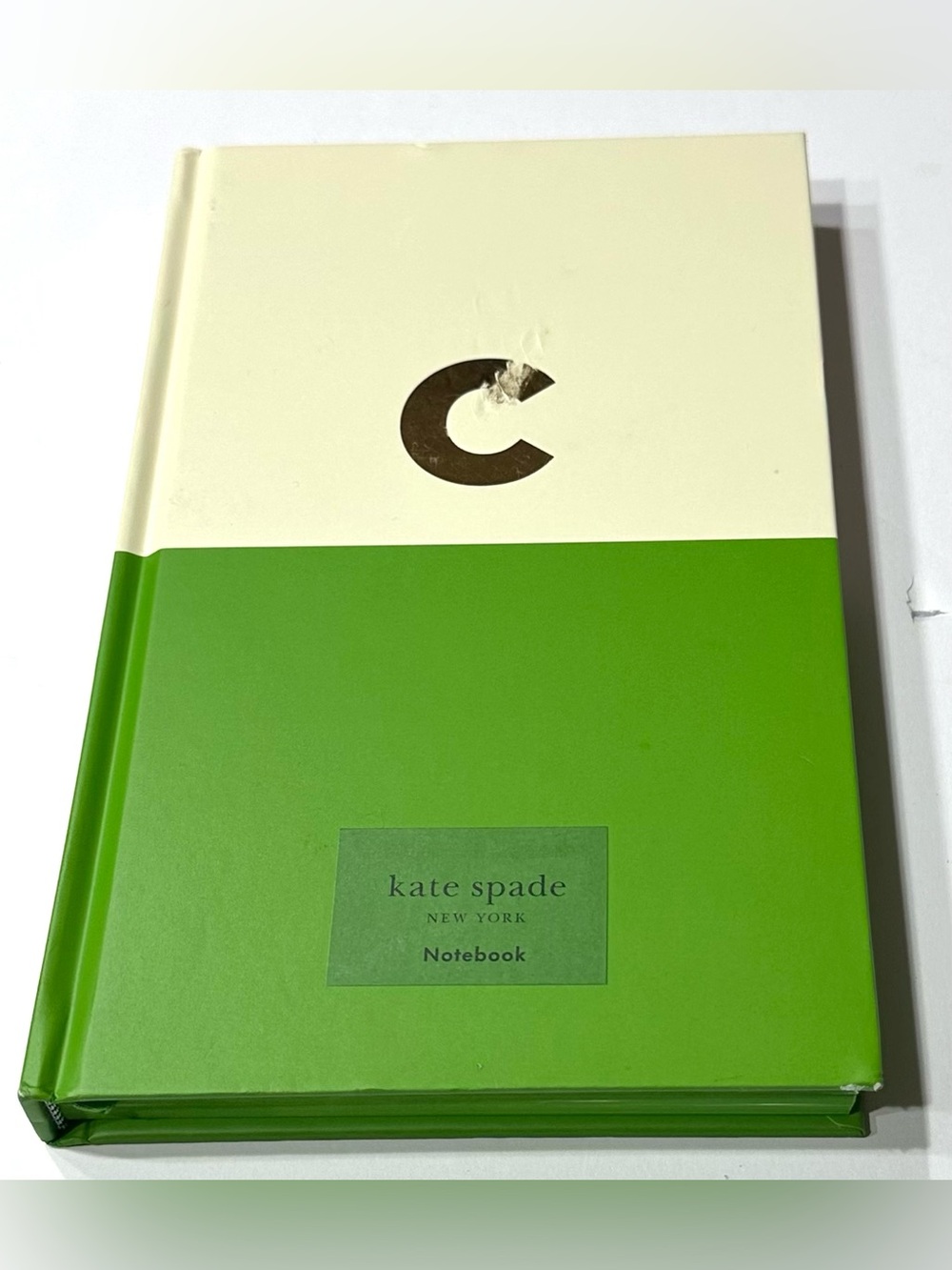 KATE SPADE Gold Foil Initial “C” Dipped Notebook Diary Journal, NEW - Picture 2 of 5